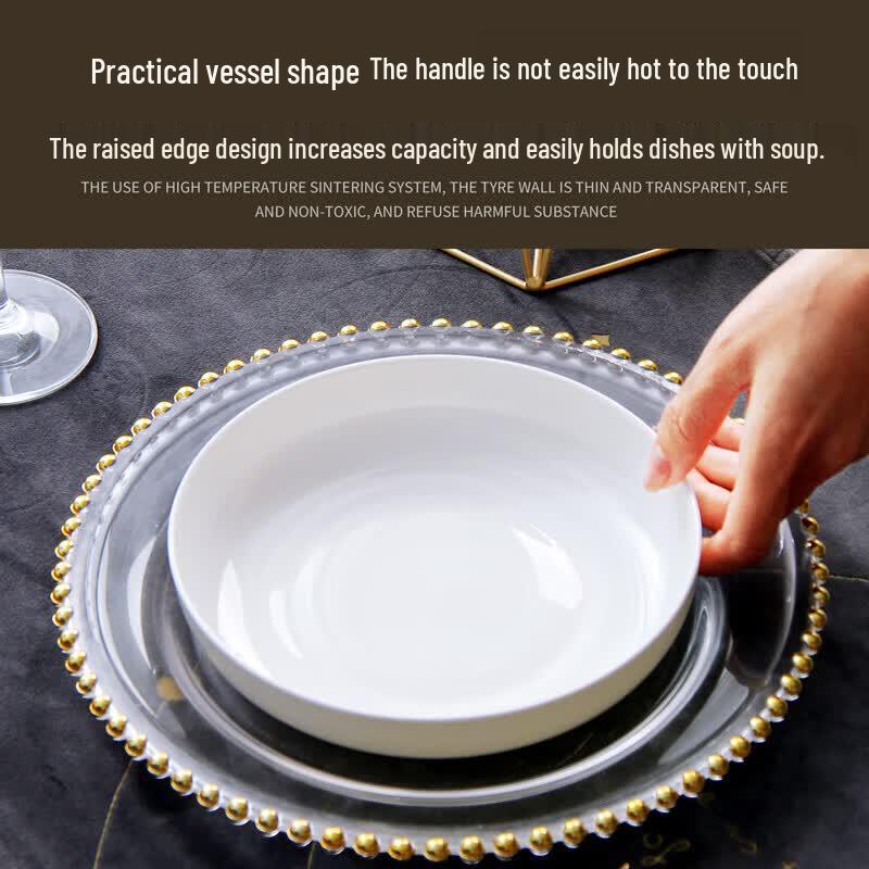 Chuangfa Round White Porcelain Dinner Plate 30cm