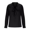 Ladies' Solid Color Fashionable And Elegant Satin Long Sleeved Shirt Top