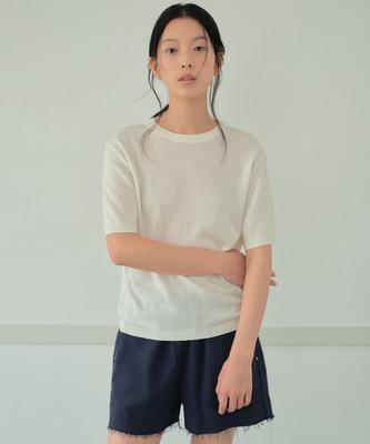 Wednesday Oasis For Woman Rowan Linen Round Half Knit_Ivory(Wc26Kn04)