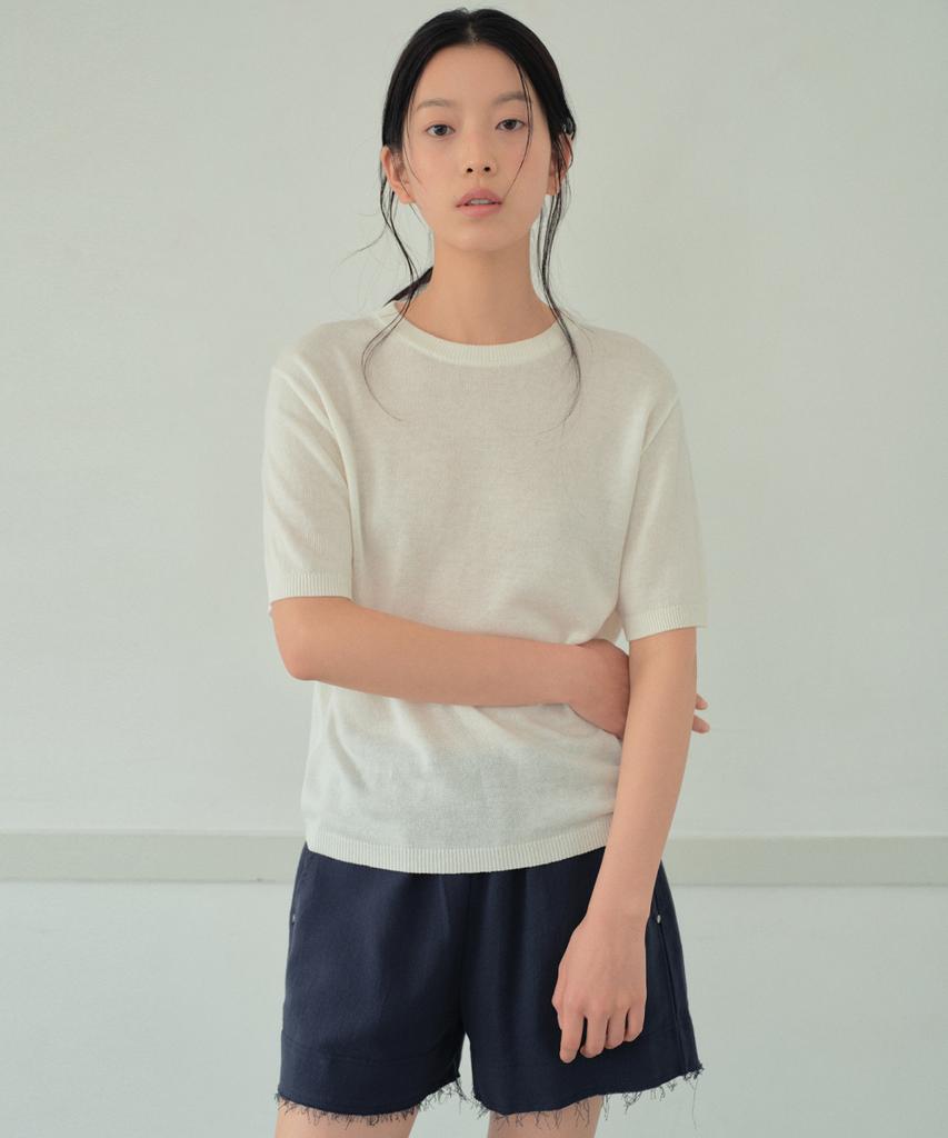 Wednesday Oasis For Woman Rowan Linen Round Half Knit_Ivory(Wc26Kn04)