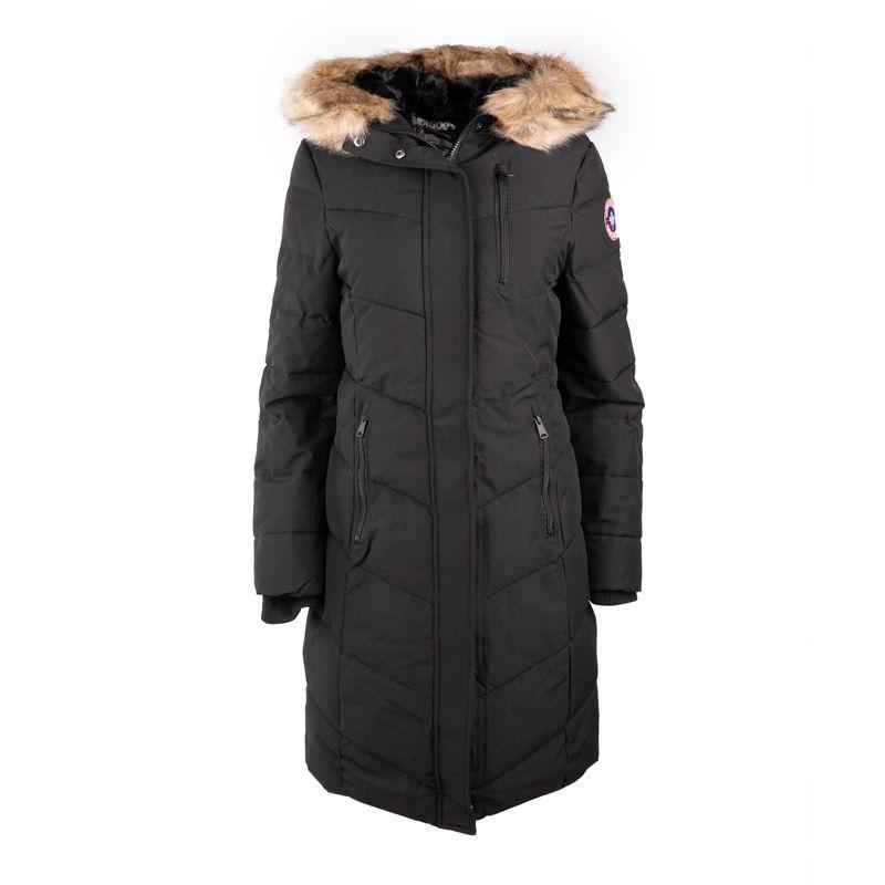Parka longue à capuche Julie noire Femme PARAGOOSE