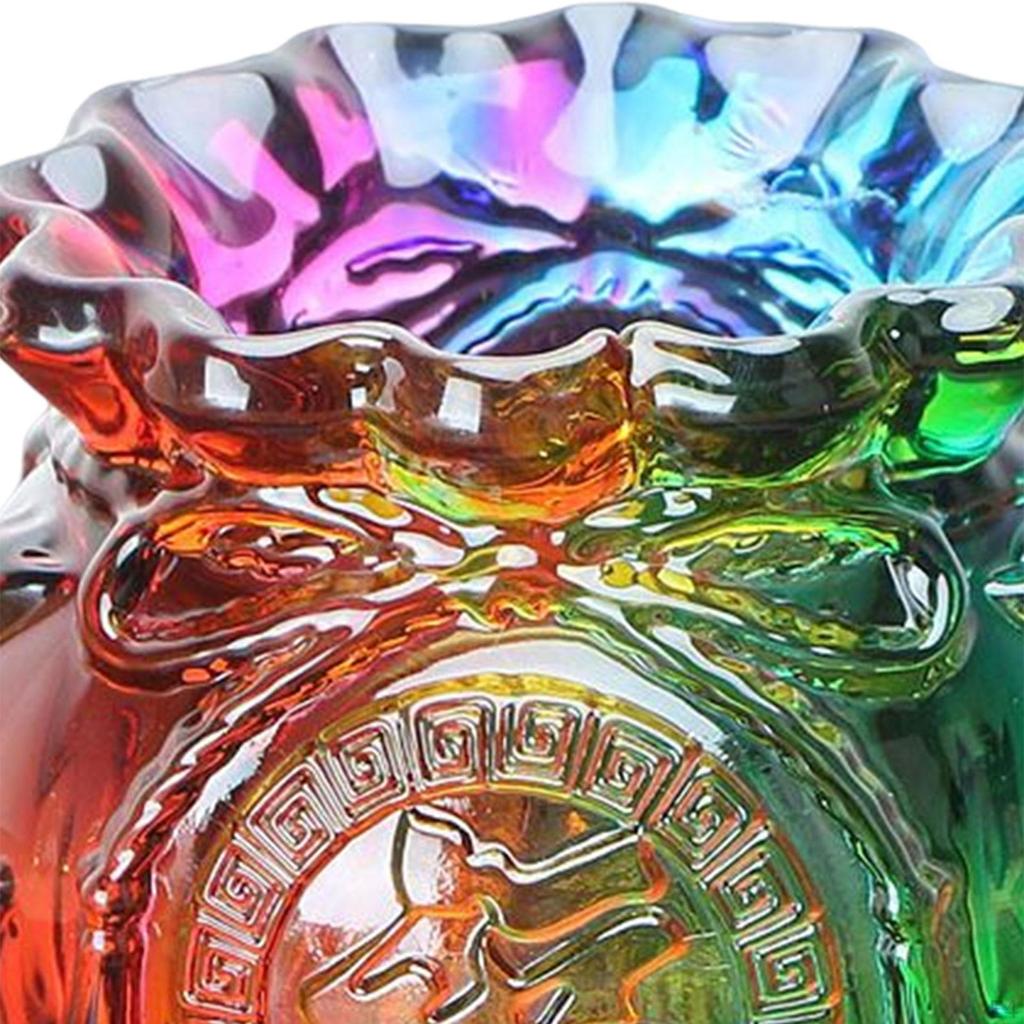 -Glass Figurine Storage Crafts Decoration Decorative Centerpieces Box for Desktop