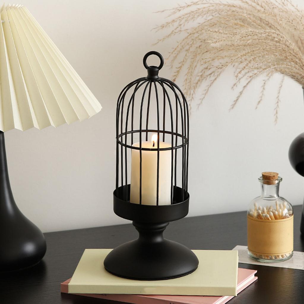 Birdcage Candle Holder Decorative Bird Cages for Weddings Vintage Candlestick Holder Iron Candleholder Set
