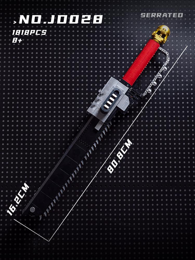 JD028 Serrated Chainsaw Sword Electric Building Blocks Toy with Remote Control