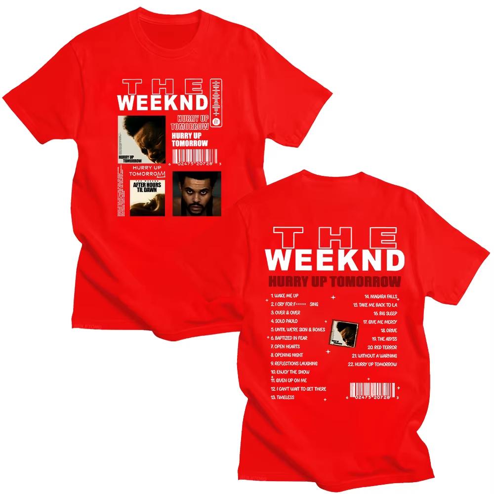 The Weeknd Album Hurry Up Tomorrow T-shirts Vintage HURRY UP TOMORROW Women_Men Funko Pop Clothing Hip Hop Streetwear Oversized Tshirt