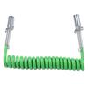 7 Way Coiled Trailer Cord 15ft Enhanced Performance Heavy Duty Electrical Power Coil Cable Wire for Semi Truck Tractor