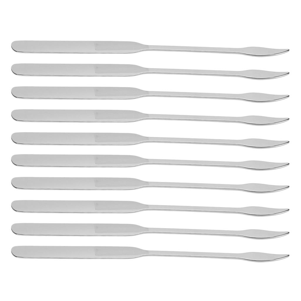 10 ks nerezová ocelová špachtle na make-up s dvojitým koncem pro make-up příslušenství