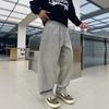 Spring and Autumn new trendy brand splicing tooling casual pants men's American light luxury ruffian handsome fashionable versatile wide-leg trousers