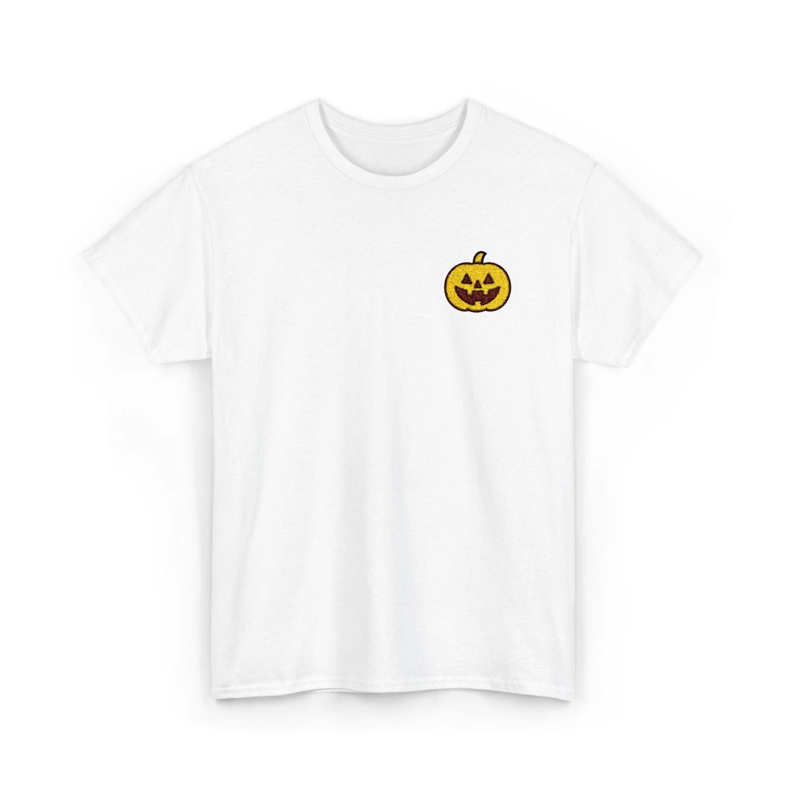 Pixel Jack-o -Lantern Tee | Small Chest Halloween Pumpkin S
