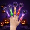 Giocattoli Luminosi Interattivi Proiettore da Dito di Halloween con Motivi di Zucca Fantasma Pipistrello, Giocattolo ad Anello Luminoso per Bambini, Oggetto di Scena per Feste Spettrali Proiezione LED