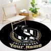 Collingwood Raven Crest Custom Name Round Area Rug Carpet Rug For Living Room Bedroom Sofa Playroom Decor Nonslip Floor Mat