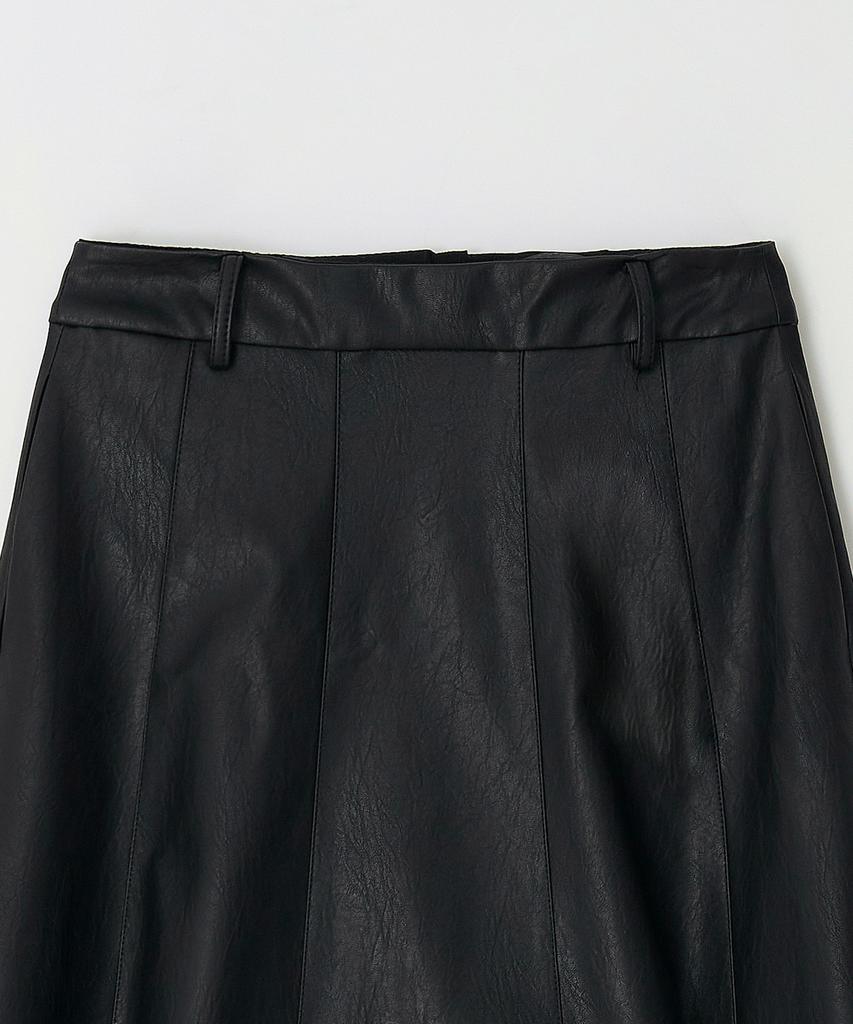 The Penny Leather Long Skirt - Black