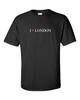 I Heart LONDON Love Cotton Tee Shirt Black White Funny T Shirt S - 5XL