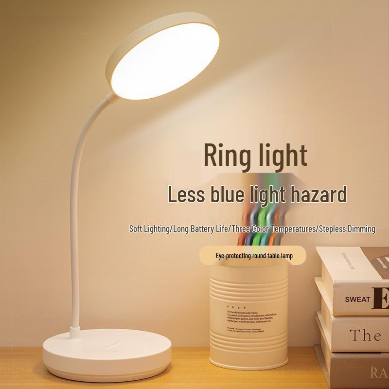 Wiederaufladbare Augenschutz-Schreibtischlampe für Schlafzimmer und Wohnheime - Ideal für Studenten und Kinder.