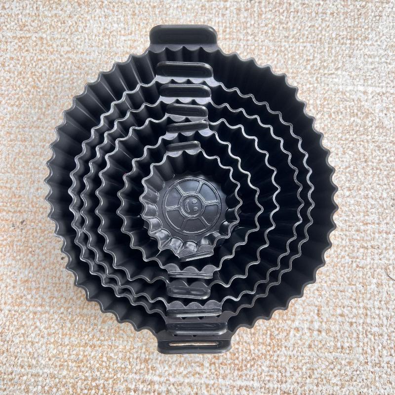

Air Fryer Silicone Tray Baking Mat Fried Basket Liner Pot Holder Grill Pan Replacement Bakeware Pizza Pan For Healthy Cooking чёрный