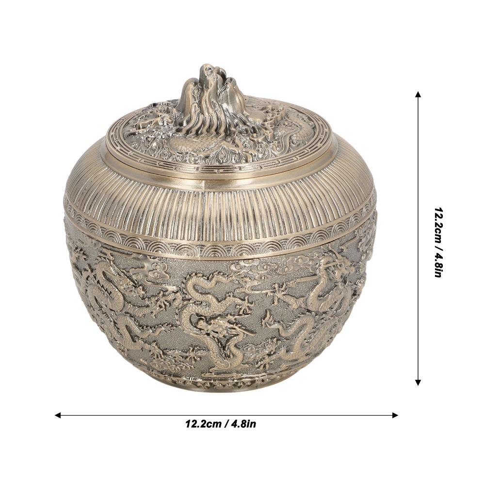 Airtight Lid Loose Tea Storage Container Bronze Metal Tea Canister For Kitchen Cabinet