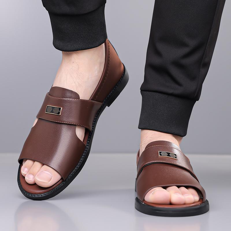 Men's Trendy Sandals Anti Slip Slippers Casual Comfortable Simple Beach Flats Men's Casual Sandals Men All-match Loafers