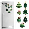 Christmas Party Favors 7Pcs/Set Mini Tree Refrigerator Magnet, Xmas Shape Magnetic Home Decor Fridge Decorative Magnet for Whiteboard Locker