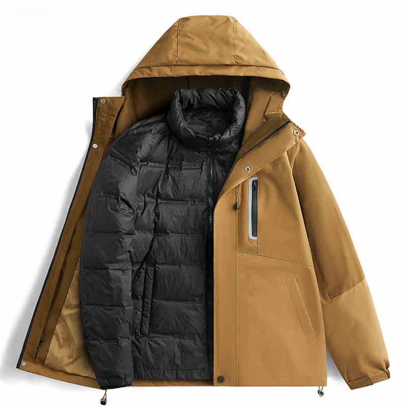 Camel HJCAMEL Women's 3-in-1 Autumn/Winter Windproof Waterproof Down Jacket