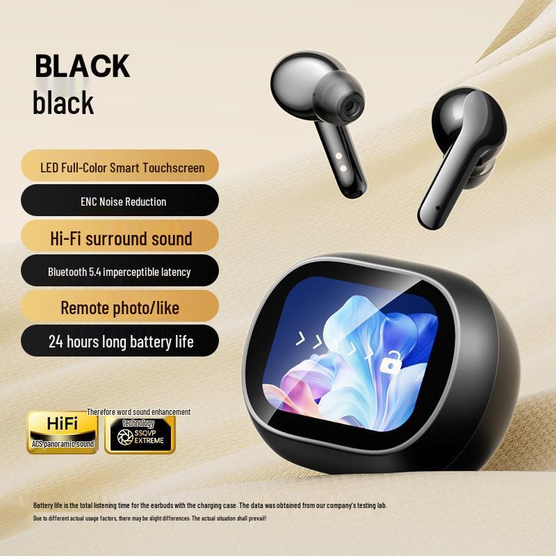 2025 AI Translation Bluetooth Earphones with Color Screen, Built-in App, Long Battery Life, Type-C In-Ear Wireless.