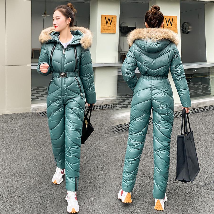 Russian Cross-Border Winter Outdoor Ski Suit Women's Fleece Set Korean Style Casual Winter Coat