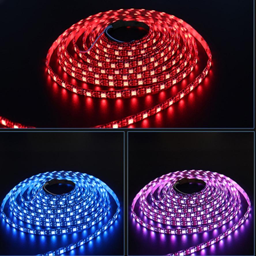 WS2812B Smart RGB LED Strip Light DC5V Individually Addressable Black White PCB IP65 IP68 Waterproof