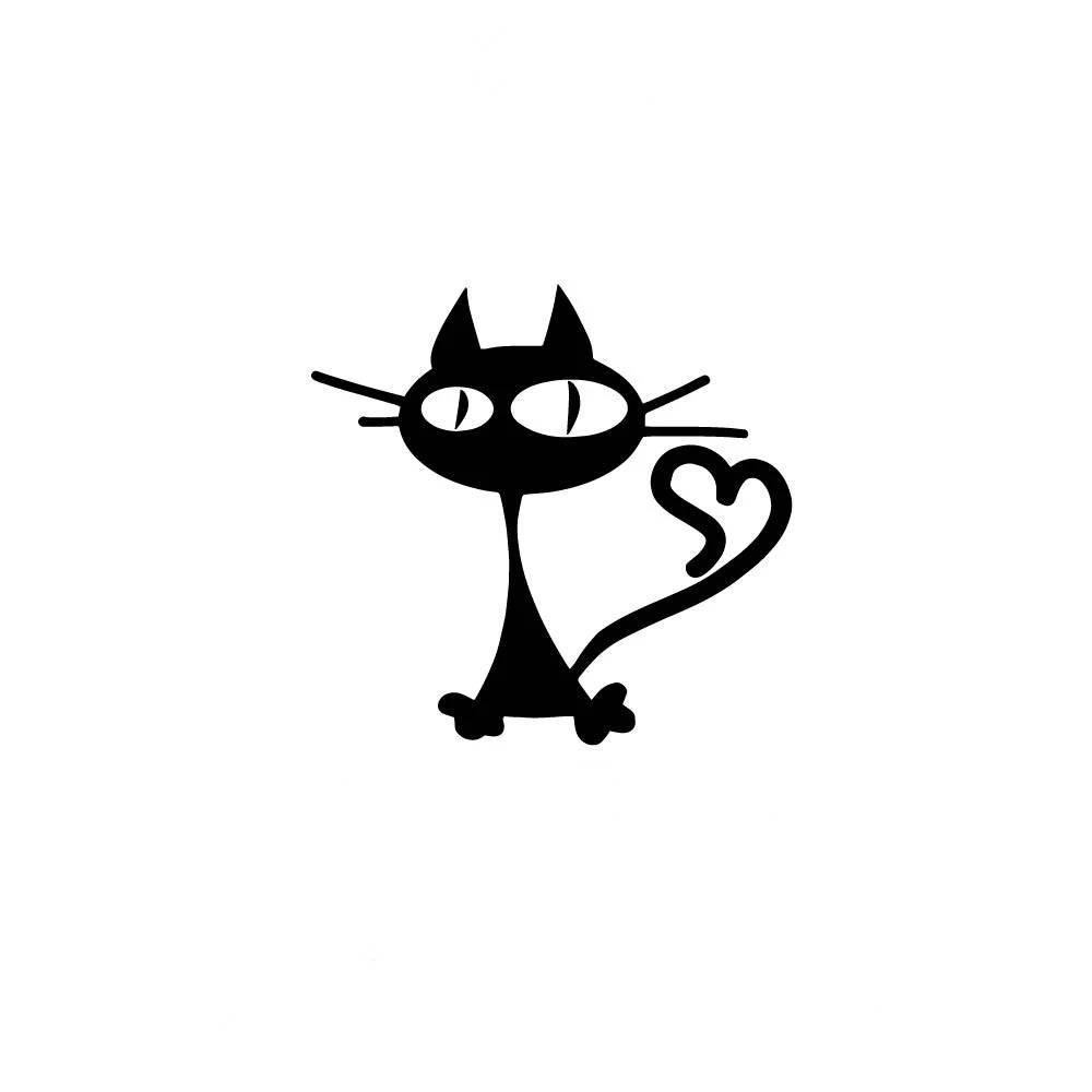 

Car Sticker Decal Cute Cat Sports Styling Auto Racing Creativity Personality Waterproof Decoration Accessories PVC,12cm 12cm&4-silver
