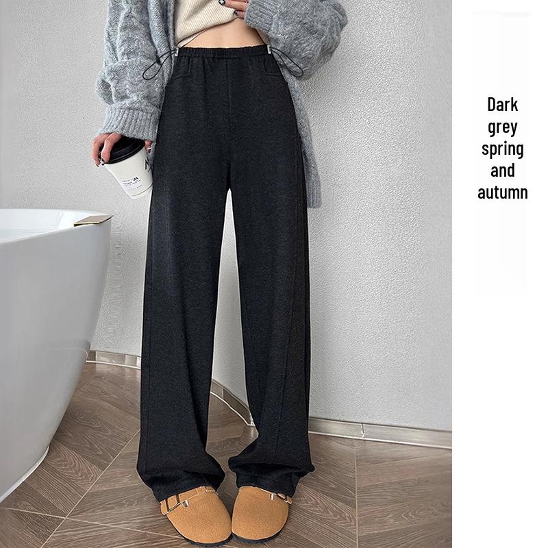 

Autumn/Winter 2025 Velvet Wool Maternity Wide-Leg Pants: Slim Fit, Glutinous Rice Style 2XL