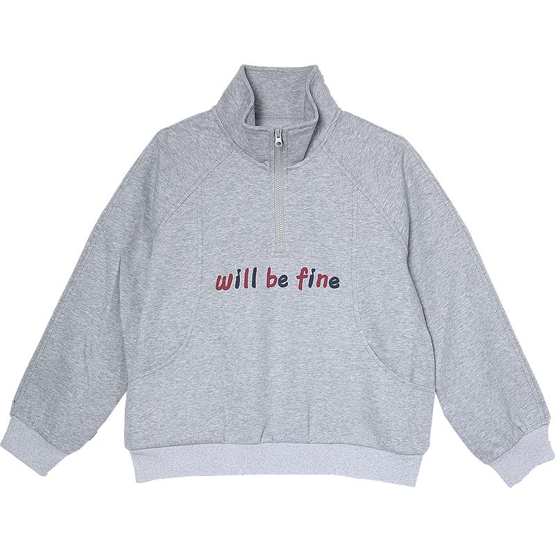 

Betu Women s Color-Block Letter Half-Zip Stand-Collar Sweatshirt L