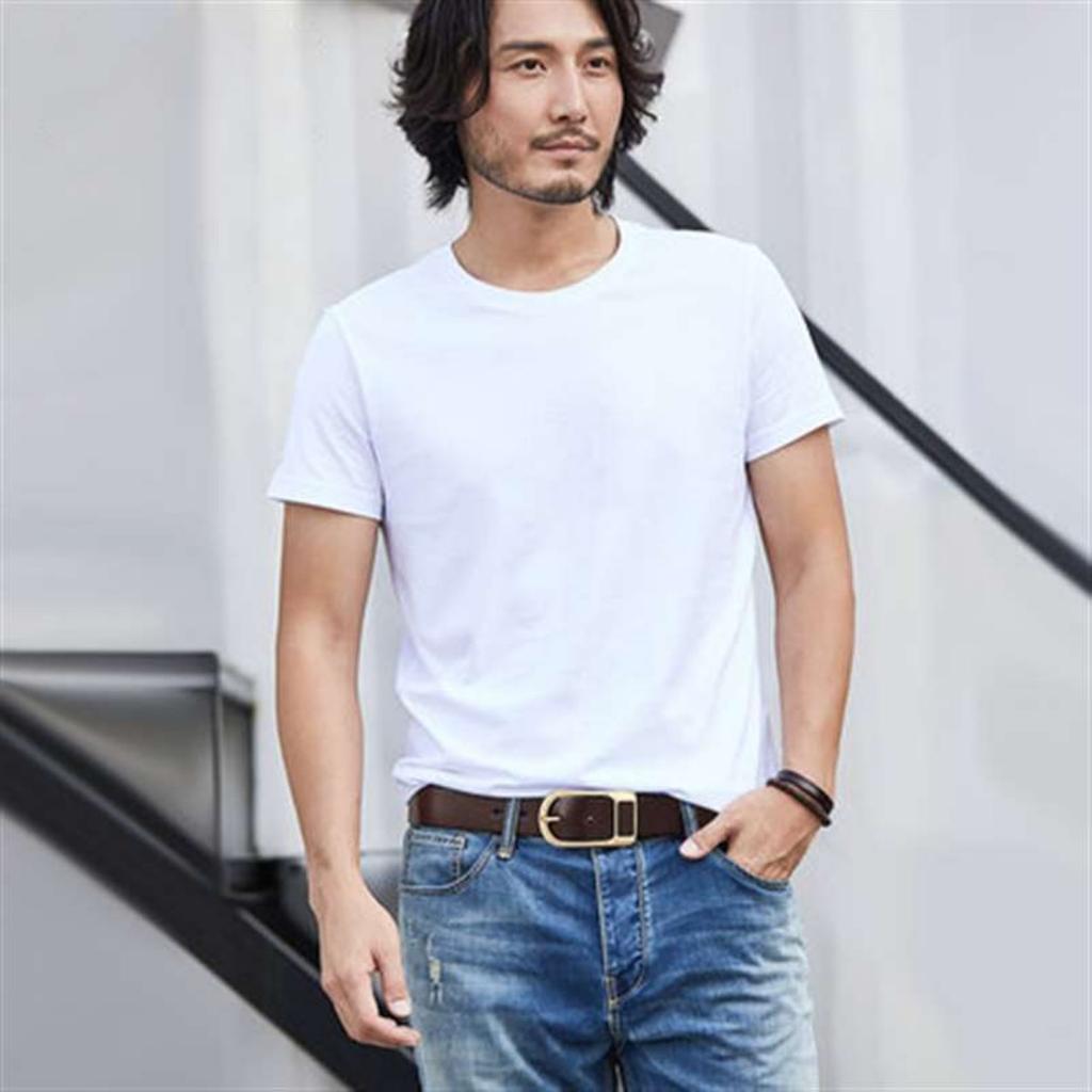 Single Men's Leather Alloy Buckle Belt, Fashionable, Casual, Simple, Personalized, Business Retro, Classic, Versatile and Trendy