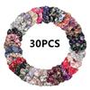 50/40/30pcs/10pcs Hair Scrunchies for Women Girl Plush Elastic Tie Rubber Band Christmas Santa Accessories Fluffy Fake Fur Satin