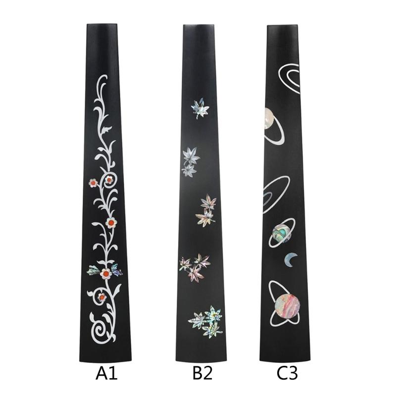 4/4 Size Violin Fingerboard Natural Ebony Wood Violin Finger Plate Fingerboard
