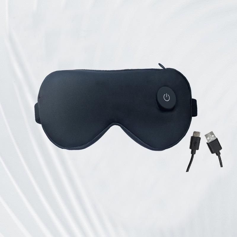 Wireless Heated Eye Mask with Rechargeable Battery, 3-Speed Temperature Control, Washable, USB Charging