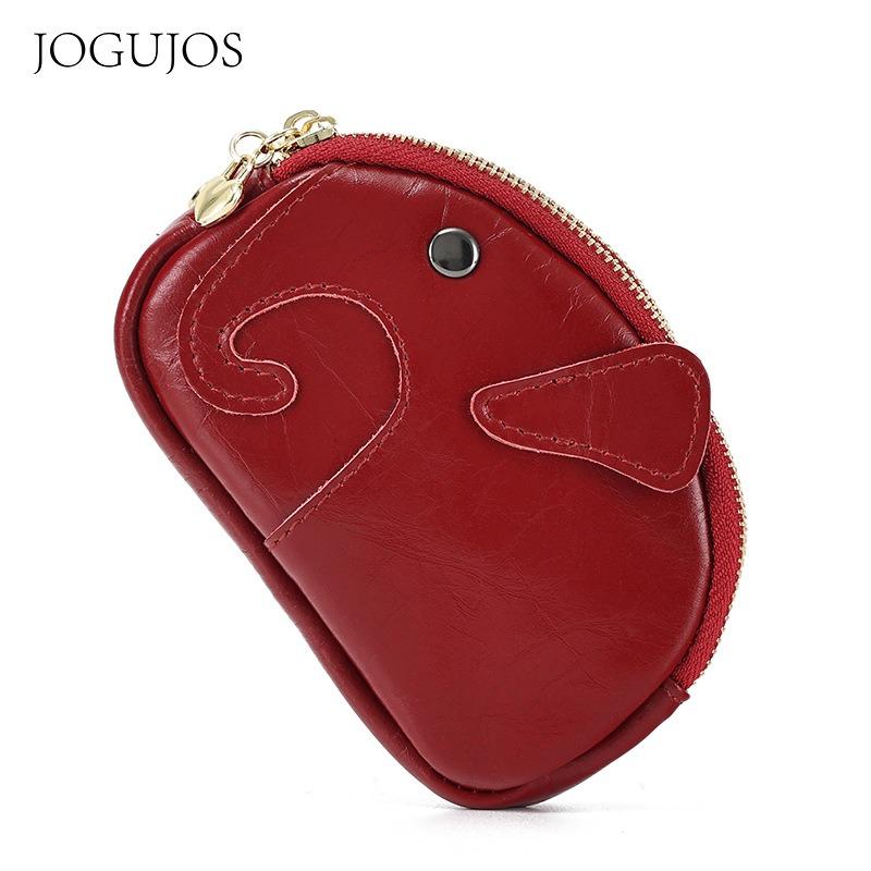 

JOGUJOS женская кожаная сумка для мелочи креативная личность мини-клатч универсальная косметичка