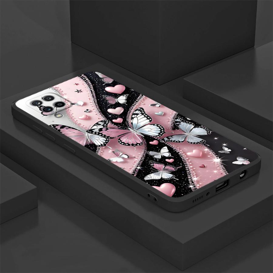 

Case for Samsung Galaxy A12 A50 A05 A06 A16 A40 A70 A13 A20 A17 A15 A04 Funda Phone Cover Creative Cartoon Butterfly Galaxy A05s