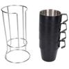 4PCS/Set 300ml Stainless Steel Coffee Cup Thickened Heat Insulation Double Layer Vacuum Coffee Mug