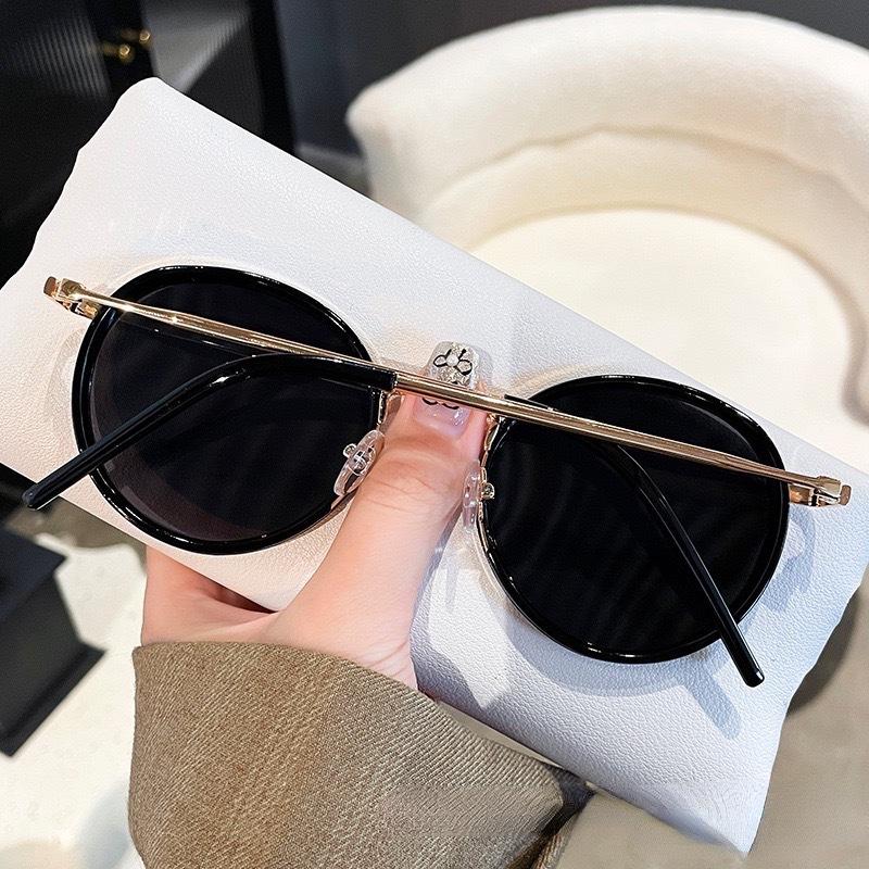 Sunglasses Women'S Trendy Round Metal Frame Sunglasses High-End Retro Sunglasses Men