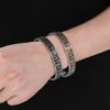 Vintage Viking Rune Texture Bracelet Nordic Mythical Triangle Personalized Men's Stainless Steel C-shaped Handpiece