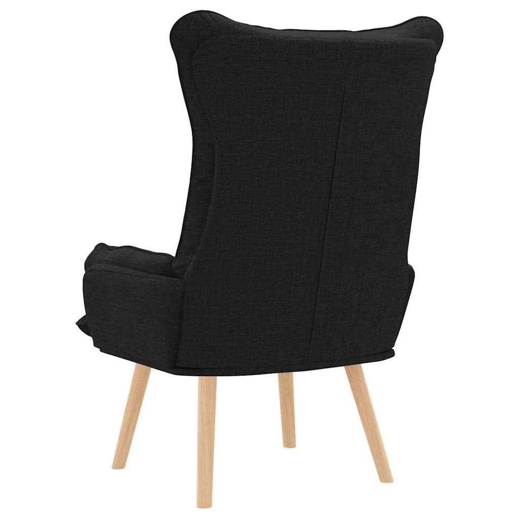 Armchair Black 69 X 74 X 93 Cm Fabric and Plywood