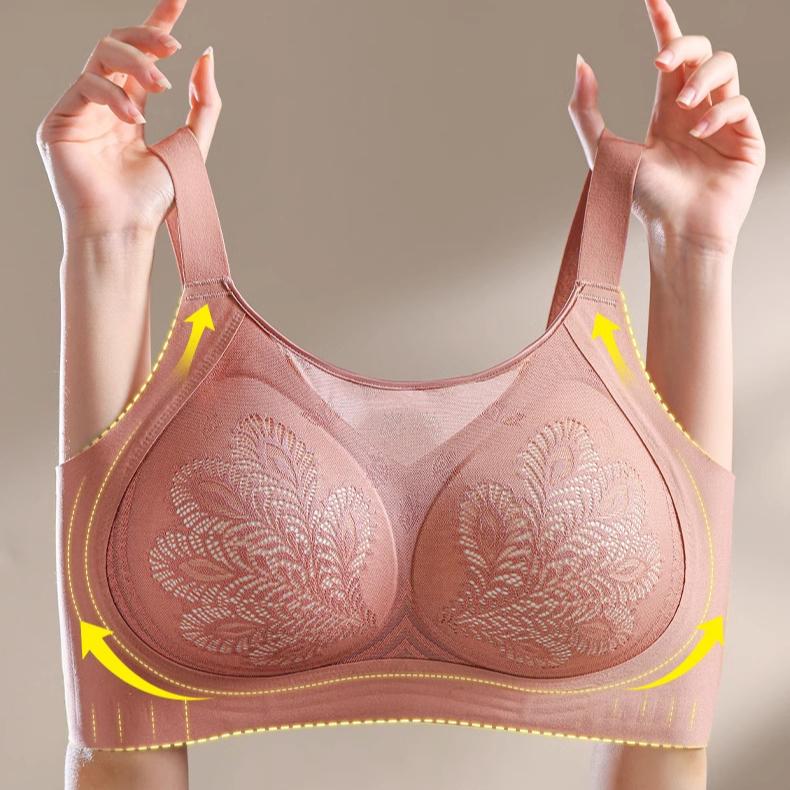 Underwear Women's Thin Anti Sagging Seamless Bra Plus Size Bra Sports Lace Breathable Bra