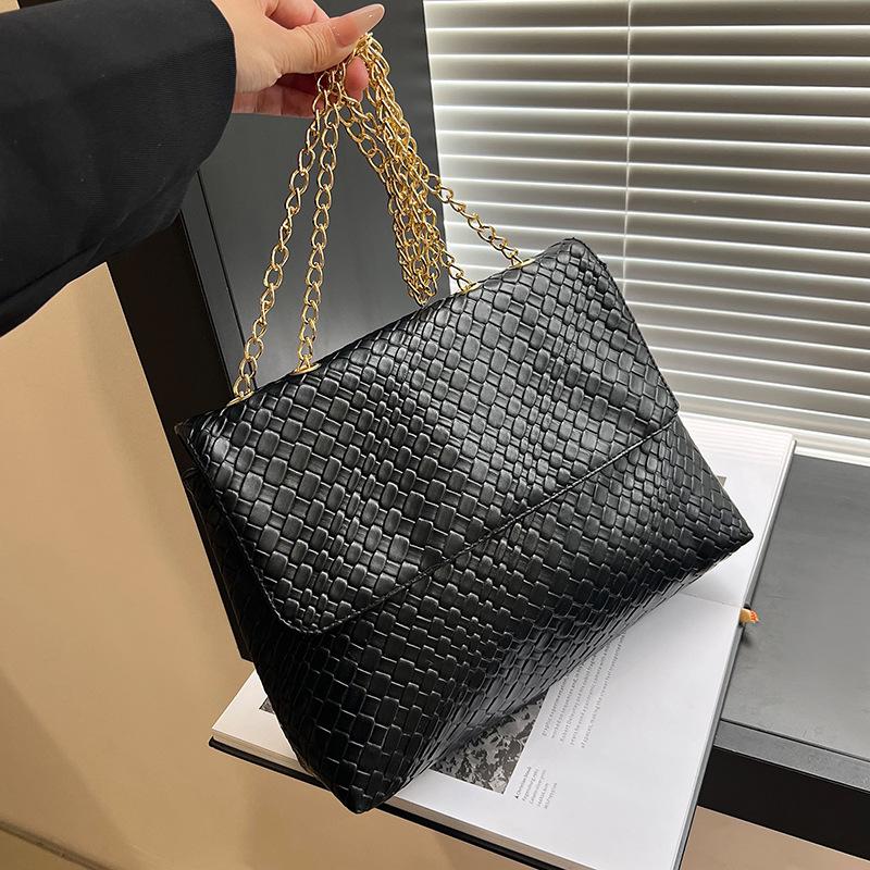 

Однотонная сумка-тоут большой вместимости, простая, летняя новинка, универсальная сумка через плечо, сумка-мессенджер для женщин чёрный