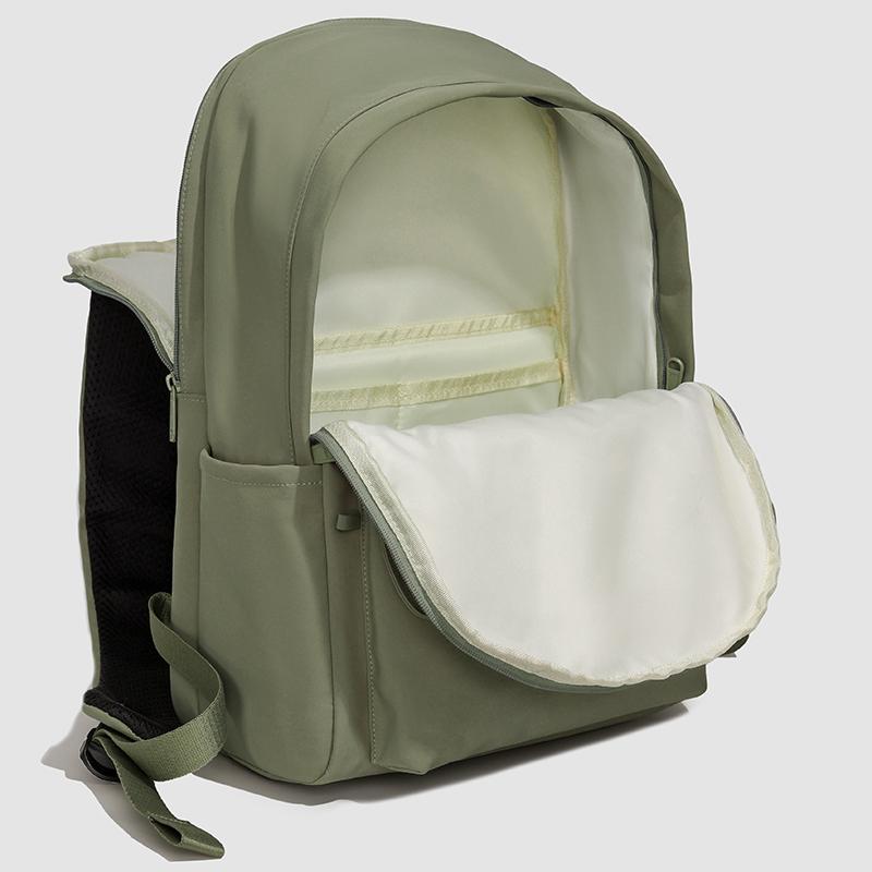 Solid Color Men's And Women's Backpack Student Large Capacity Schoolbag