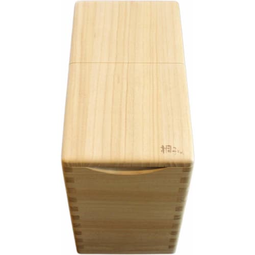 Hoxo Modern Paulownia Wood Rice Container, 10kg Capacity, with Measuring Scale, 1210004