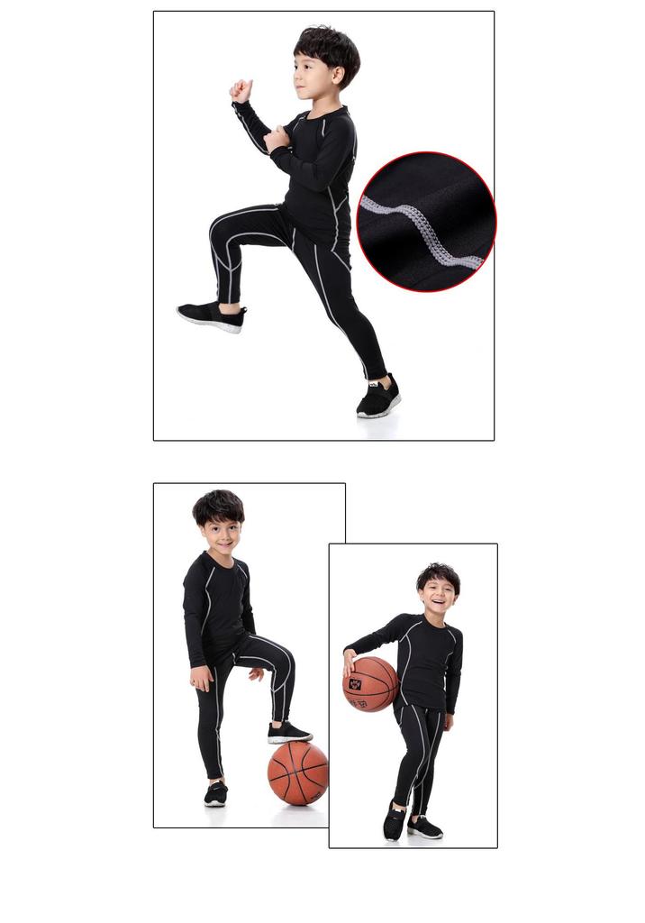 Men's and Kids' Quick-Dry Velvet Sportswear Set: Long Sleeve Tight-Fit for Running and Fitness