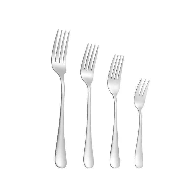 Verdickte Edelstahl-Dinnerbestecke mit langem Griff - 10er-Pack