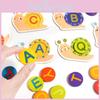 Wooden Alphabet Puzzle Game With Educational Blocks For Kids Learning And Brain Development