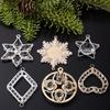Christmas Acrylic Snowflake Icicles Drop Crystal Hanging Pendant Ornaments for Xmas Tree Holiday Party Decorations Winter Decor