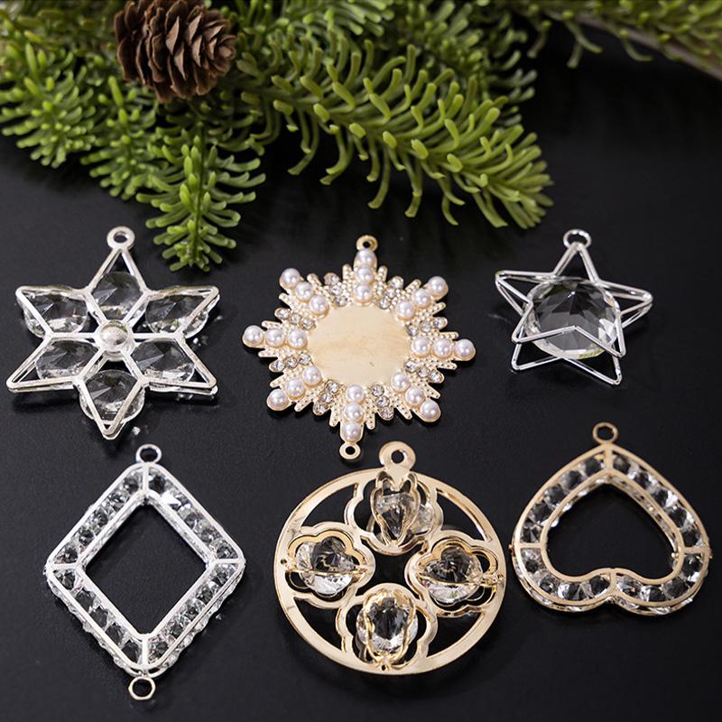 Christmas Acrylic Snowflake Icicles Drop Crystal Hanging Pendant Ornaments for Xmas Tree Holiday Party Decorations Winter Decor