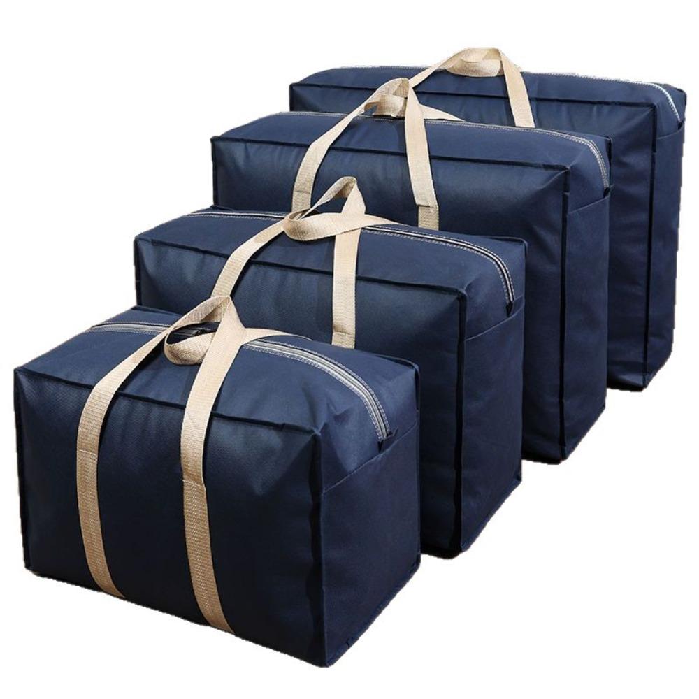 1PC Large Capacity Moving Bag, Reusable Zipper Storage Bag for Clothes, Bedroom, RV & Seasonal Use, Sturdy Non-Woven Fabric with Multiple Compartments