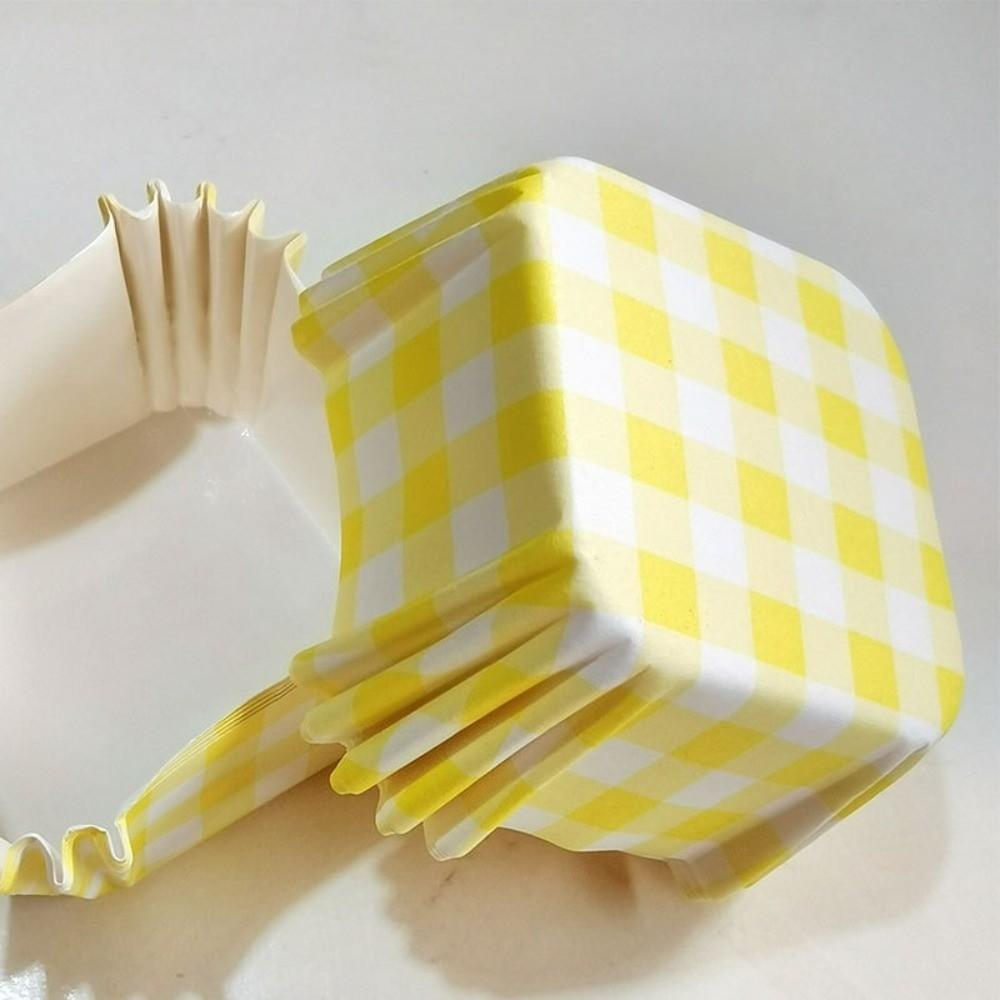 200pcs Disposable Muffin Mold Paper Cake Cups Pastry Tool Non-Stick Square Cupcake Tray High Temperature Baking Cake Liners Oven